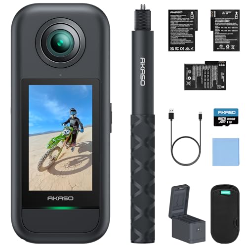 【ほぼ新品】akaso360 Amazon | AKASO 360 クリエイターコンボ版 360度カメラ 128GB SDカード